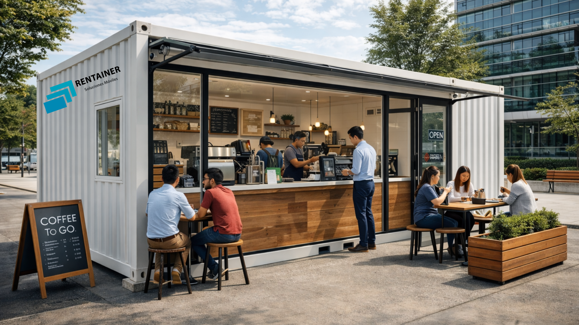 Locales comerciales en contenedores Rentainer